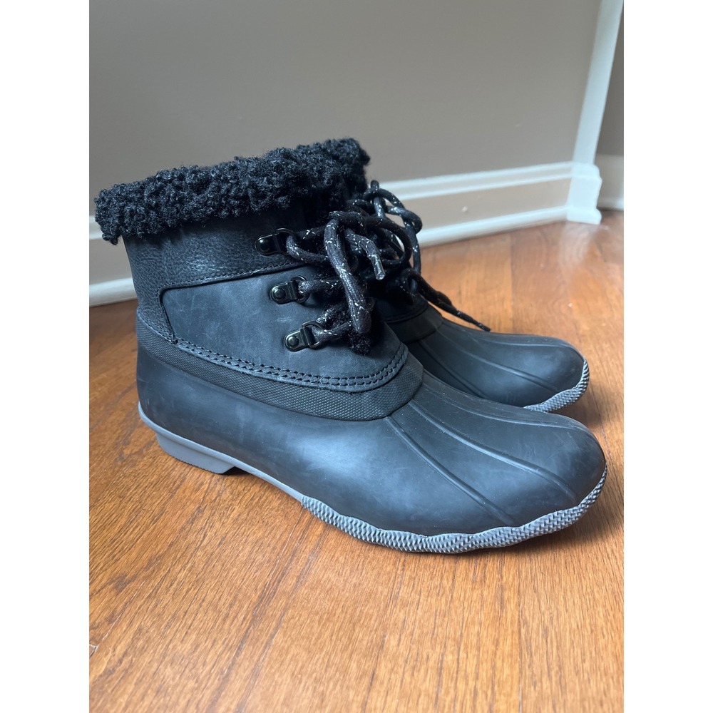 Sperry Women's Black Saltwater Alpine Duck Boots Black Size 9.5